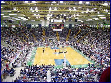 The Glens Falls Civic Center hosting the New York State High School Basketball Championships
